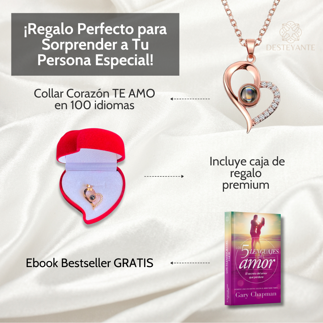 Un Te Amo en 100 idiomas que siempre llevará consigo