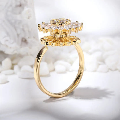 Desteyante Anillo Girasol Giratorio