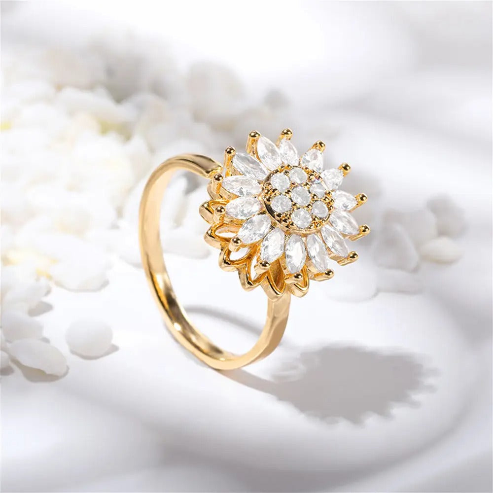 Anillo Girasol Giratorio